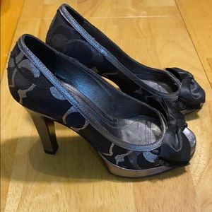 FREE SHIPPING Coach peep toe heels